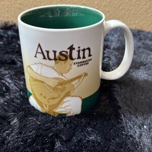 2009 Starbucks Coffee Austin Collector Series 16 Oz Ceramic Mug
